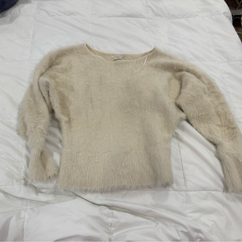Anthropologie Cream Knit Sweater